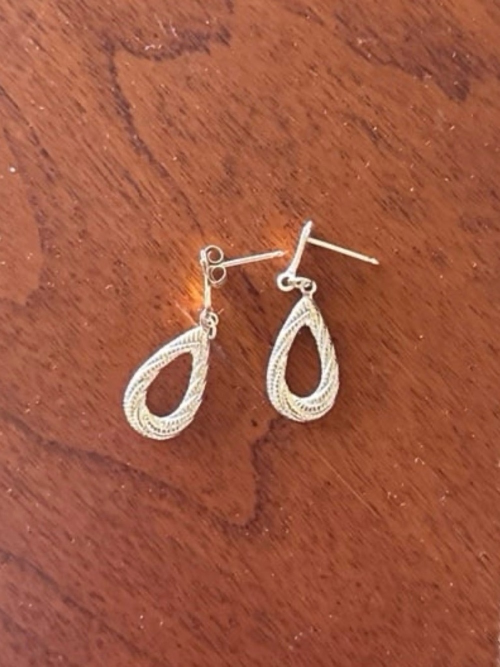 14K Yellow Gold Teardrop Dangle Earrings